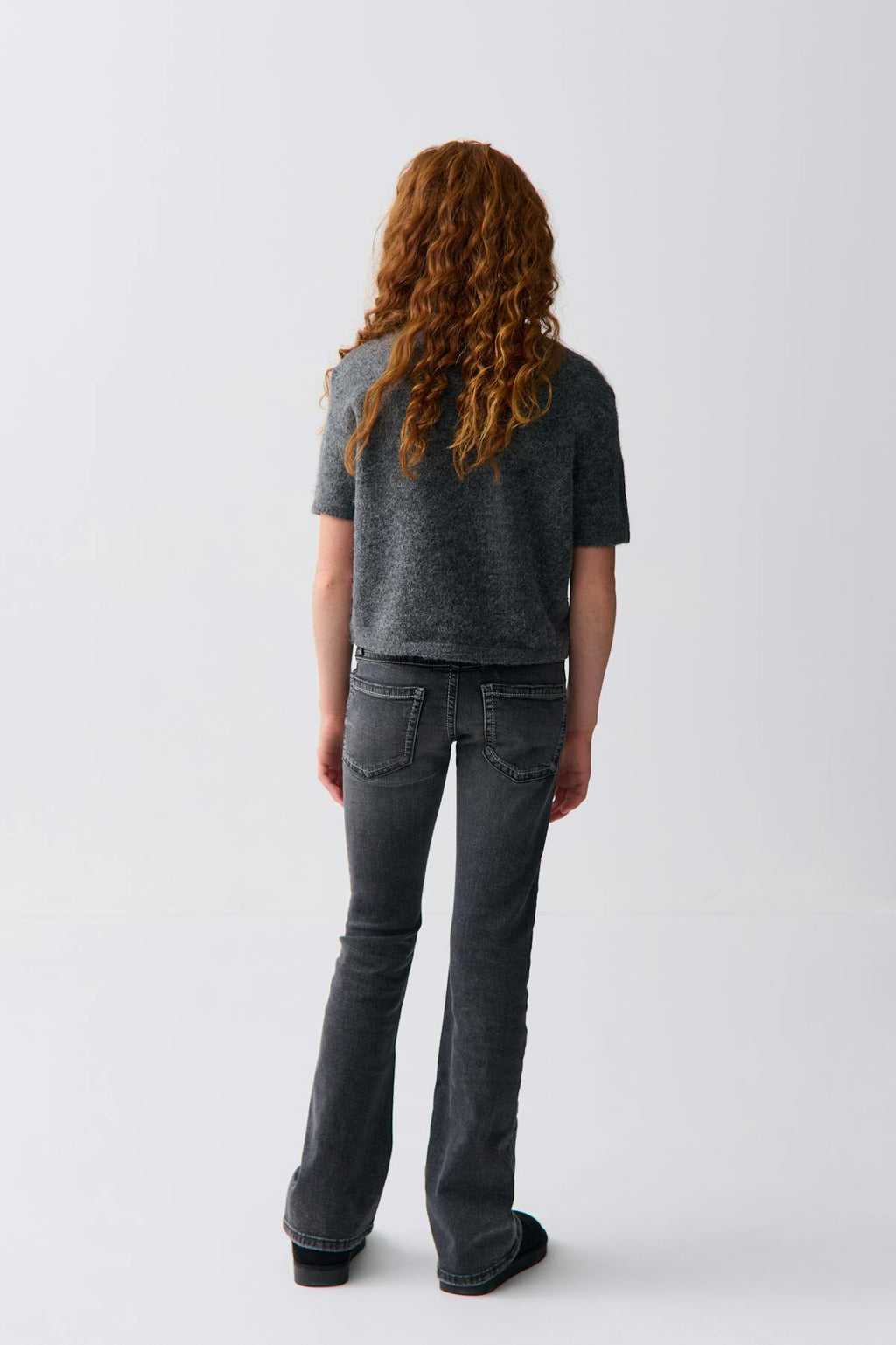 Chunky basic flare jeans