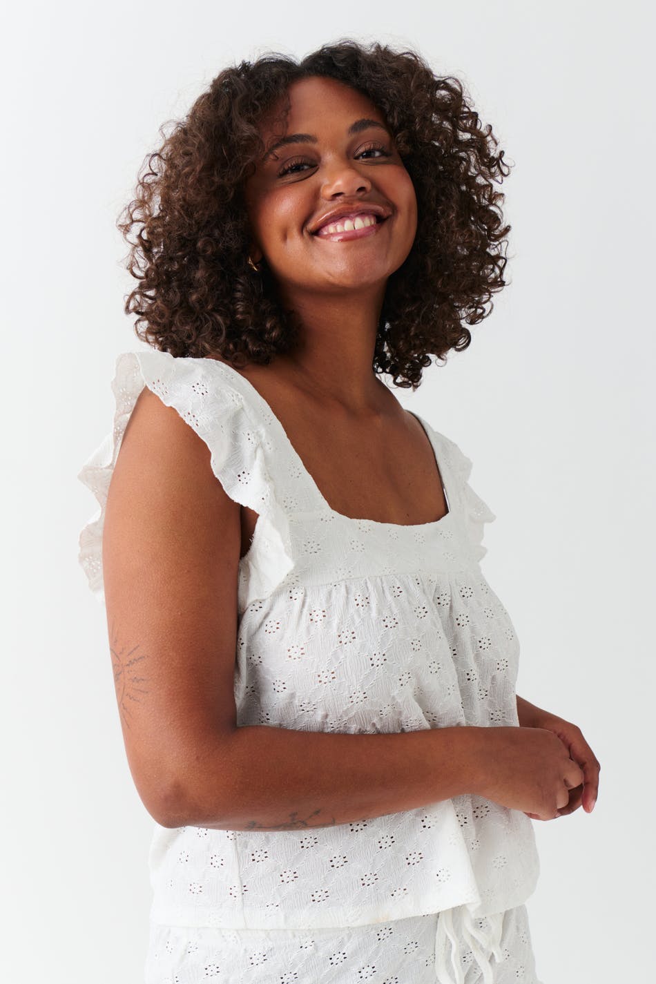 Broderie anglaise singlet