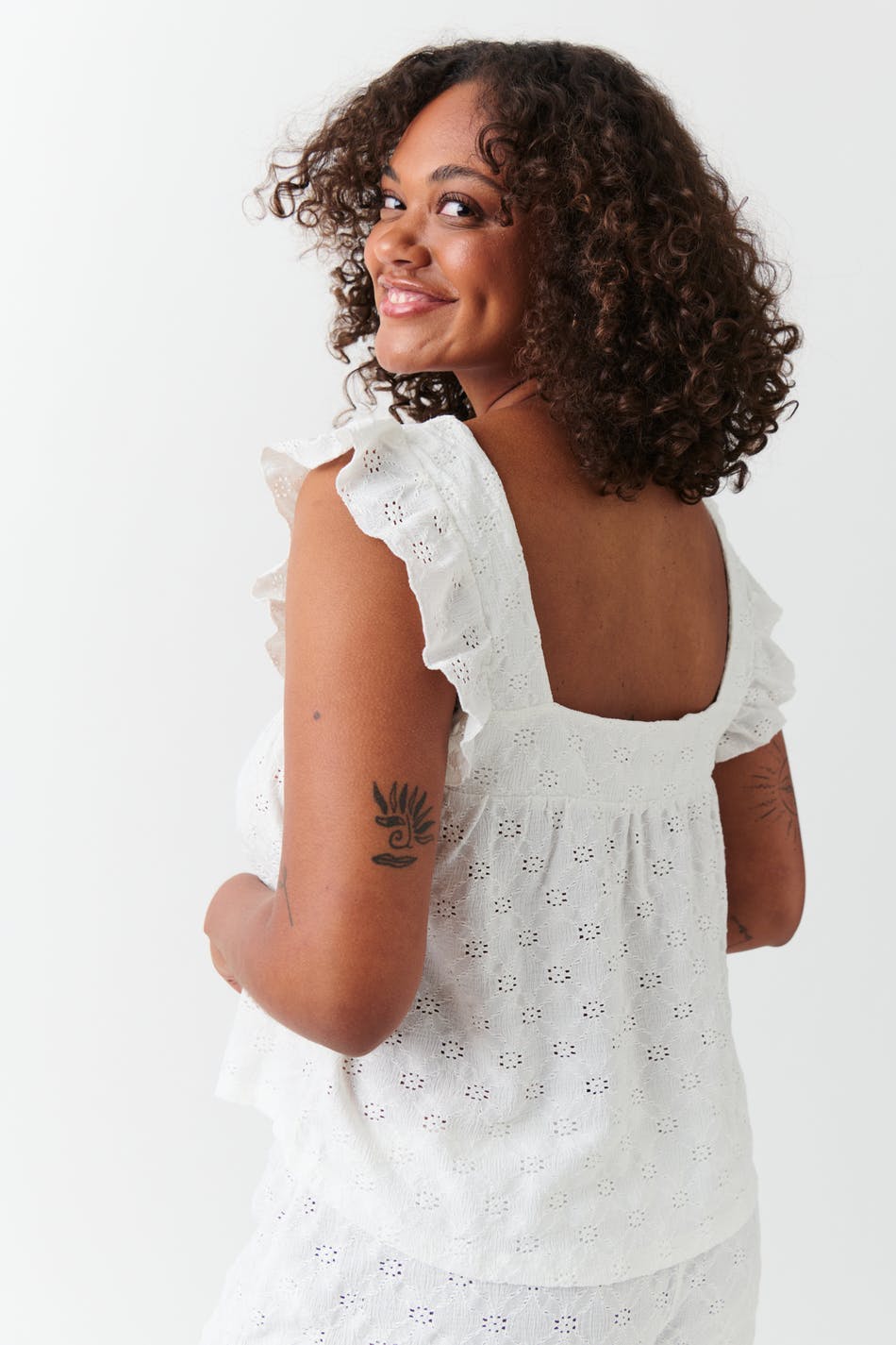 Broderie anglaise singlet
