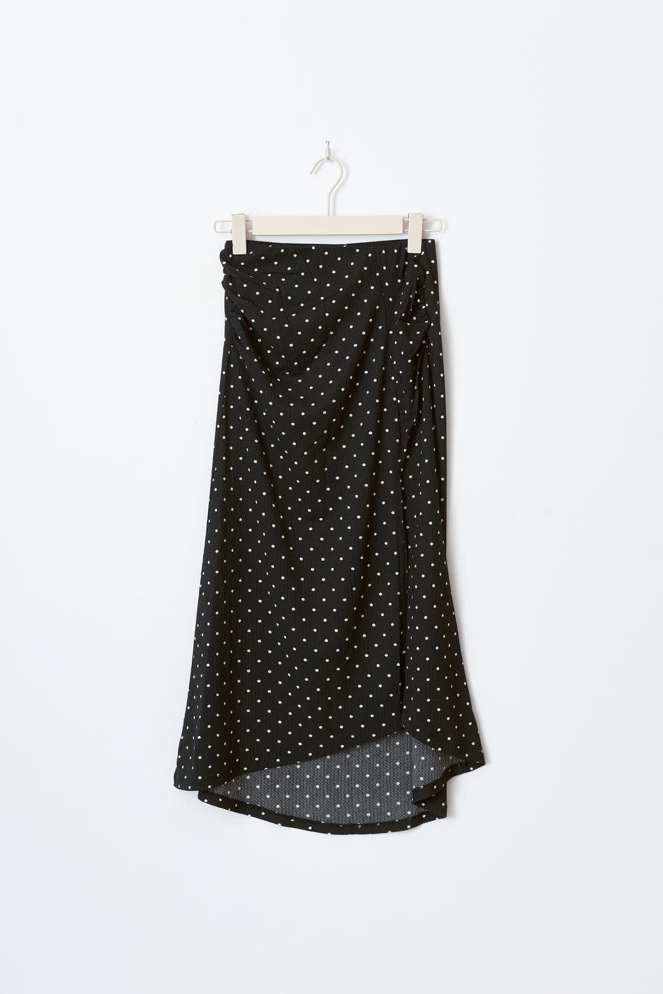Ruched midi skirt
