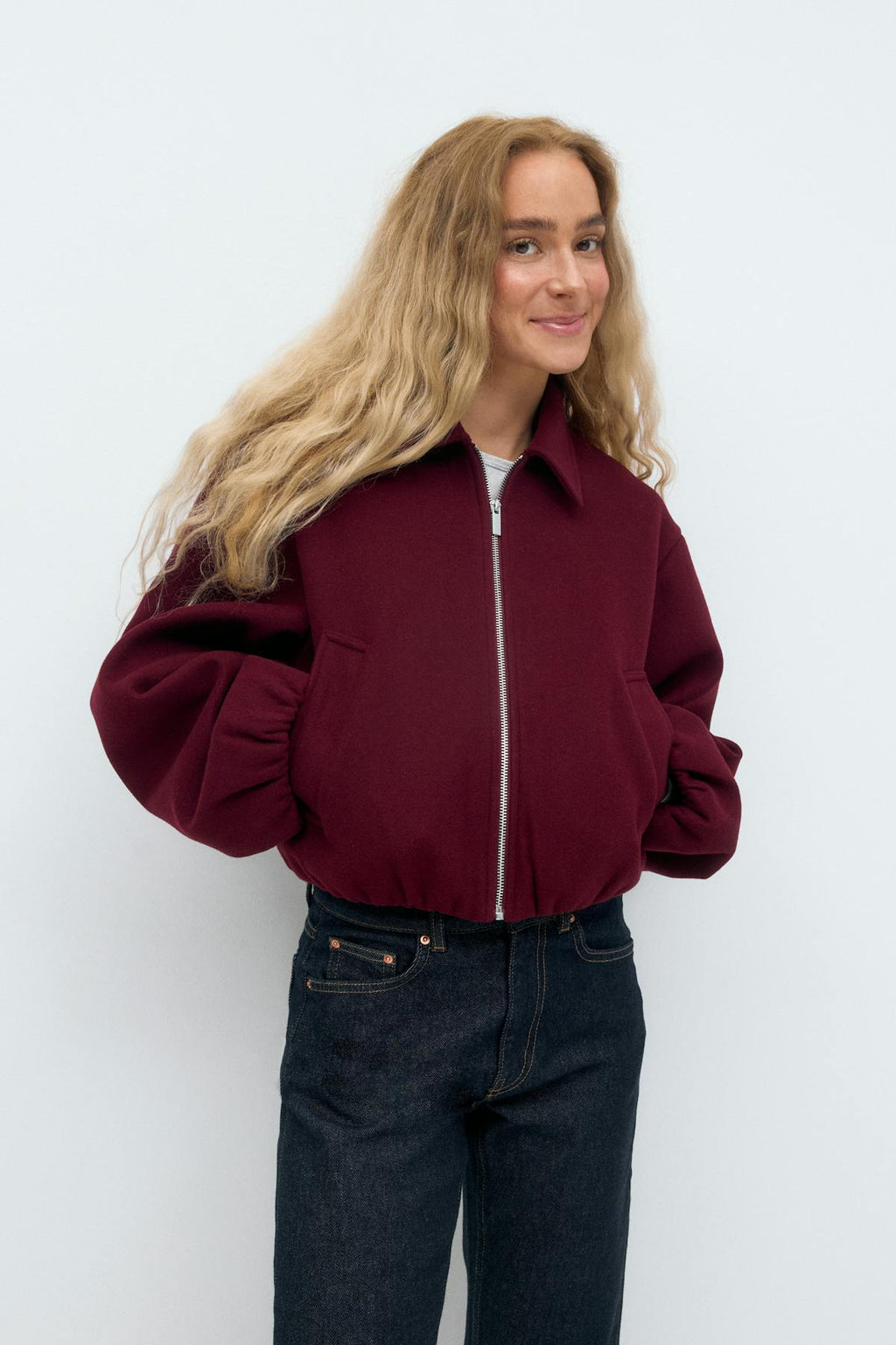 Short felt jacket