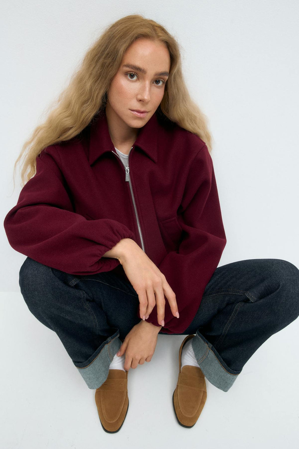 Short felt jacket
