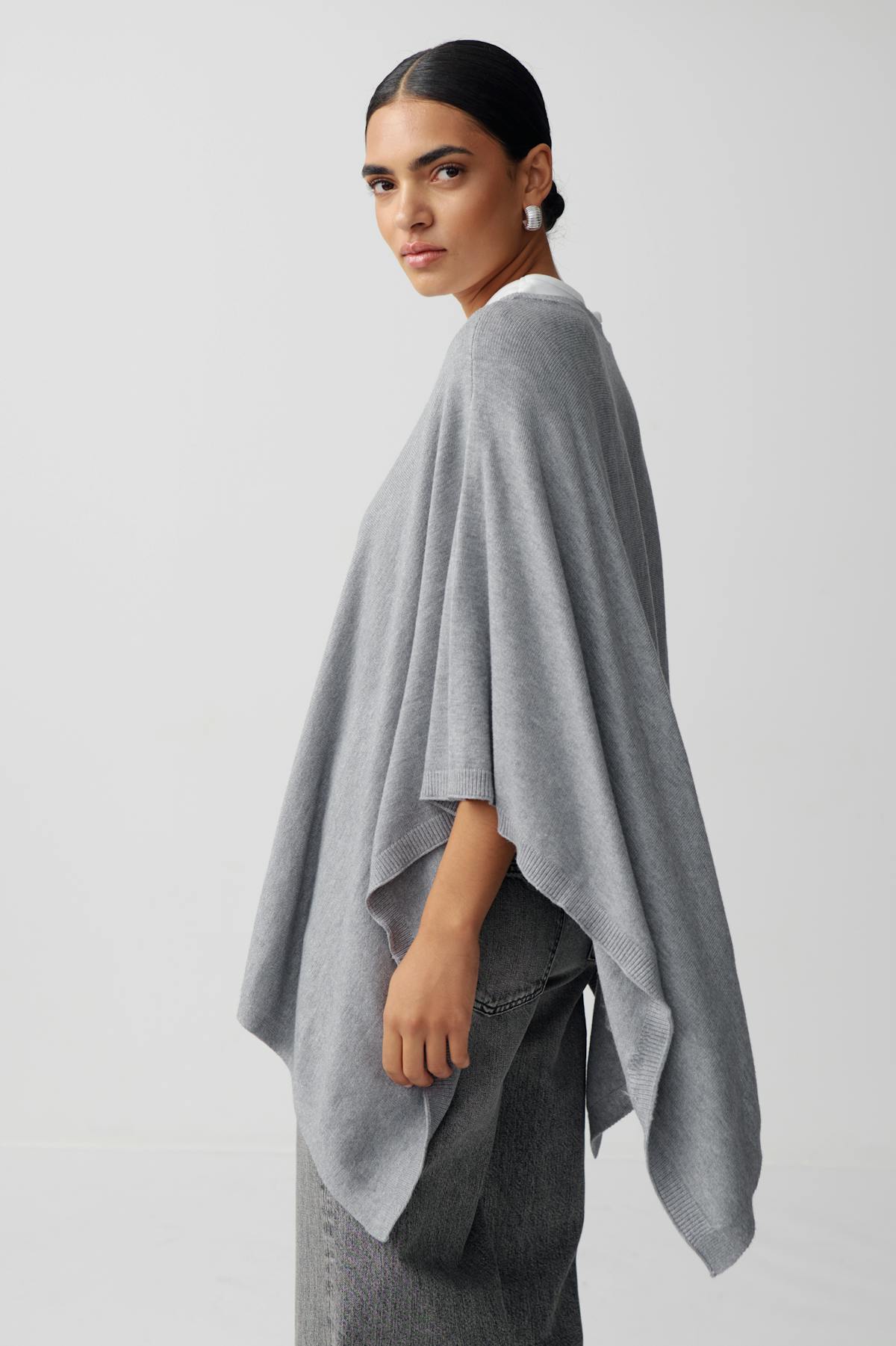 Knitted poncho