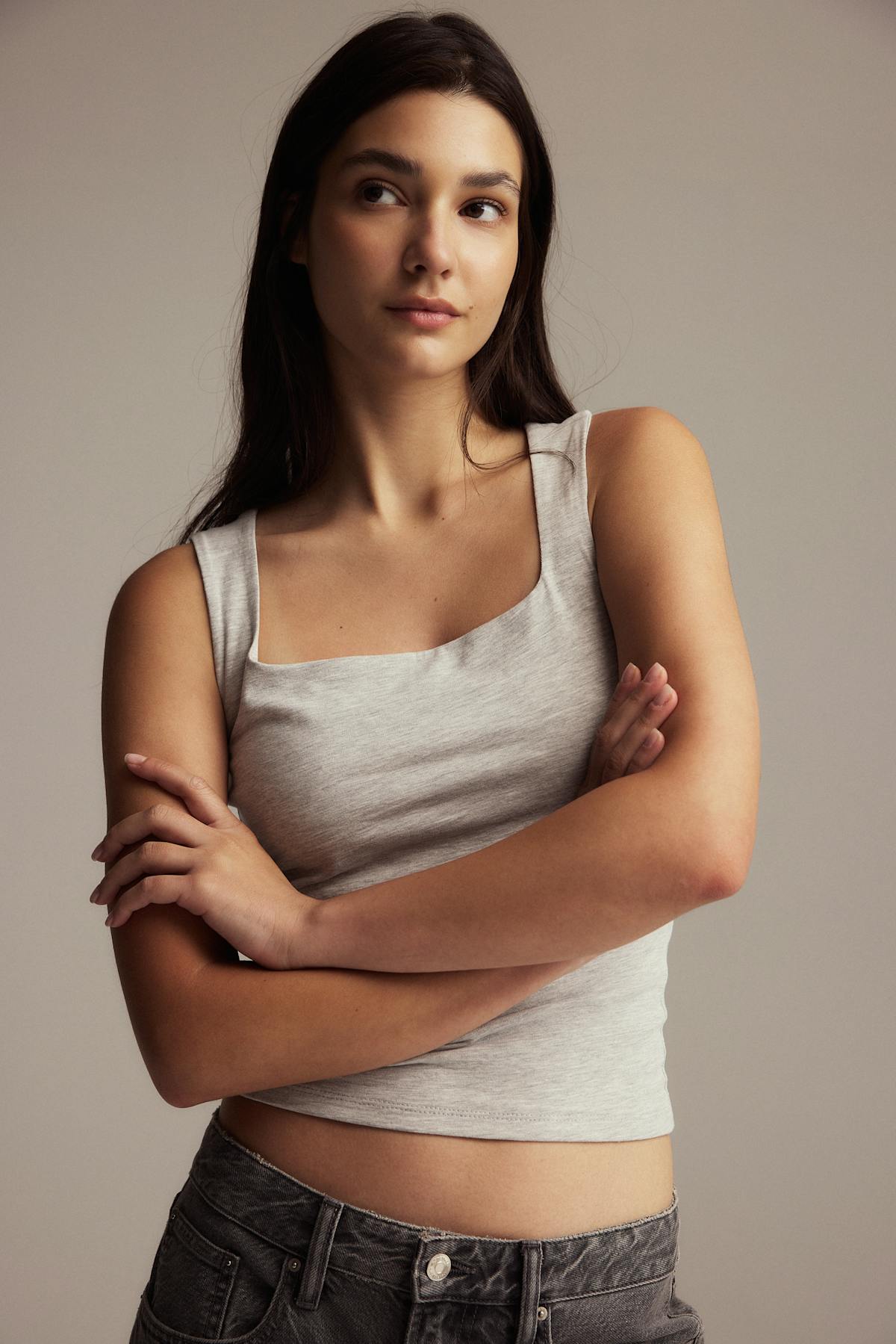 Square neck tank top