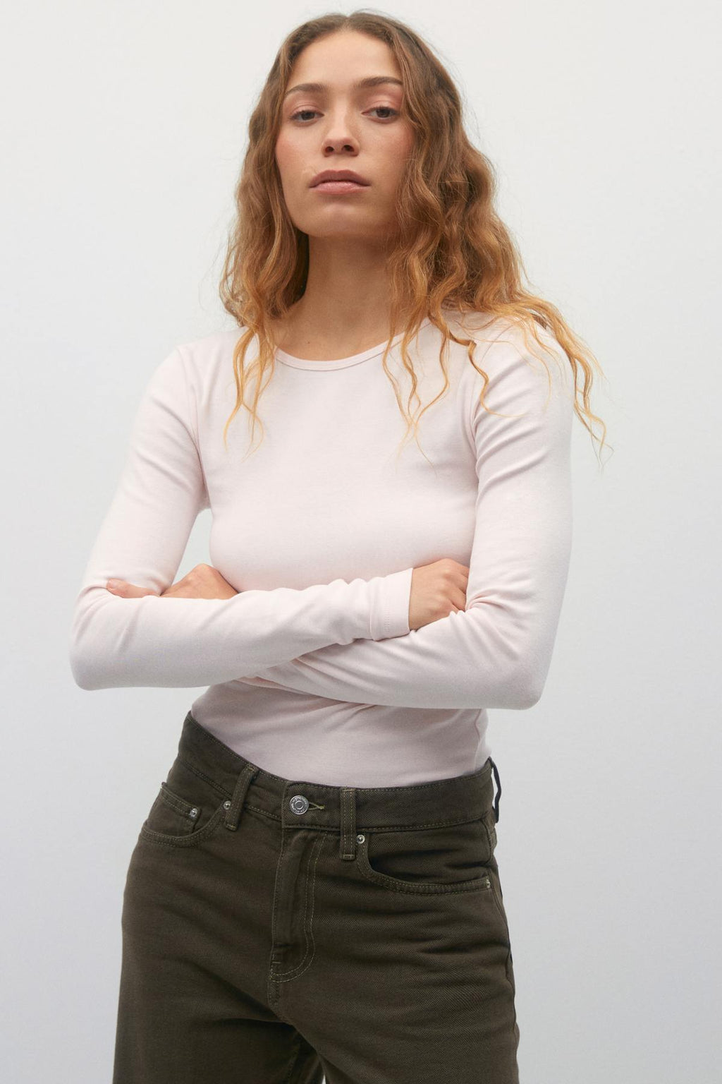 Tight fit long sleeve top