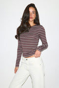Tight fit long sleeve top