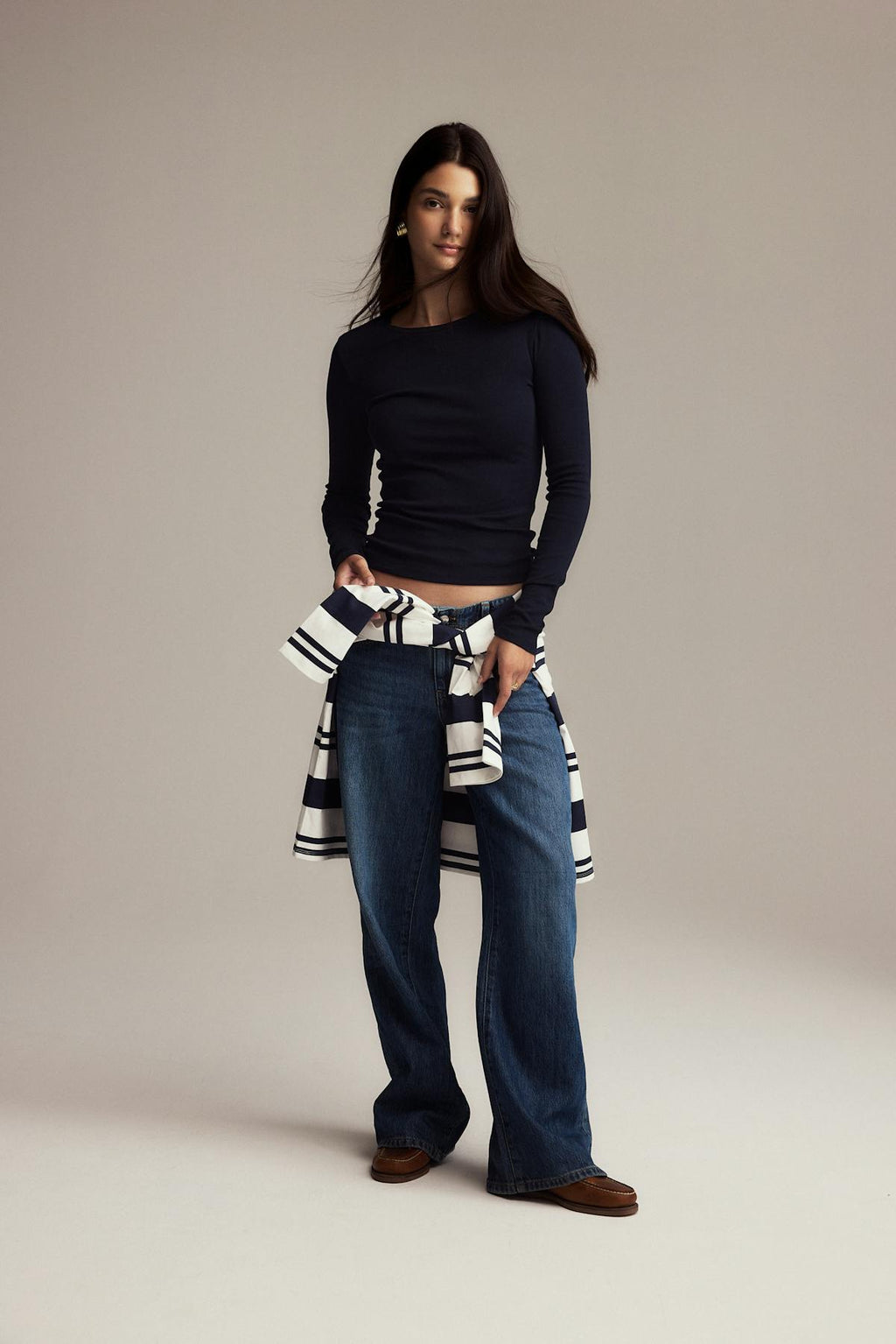 Tight fit long sleeve top