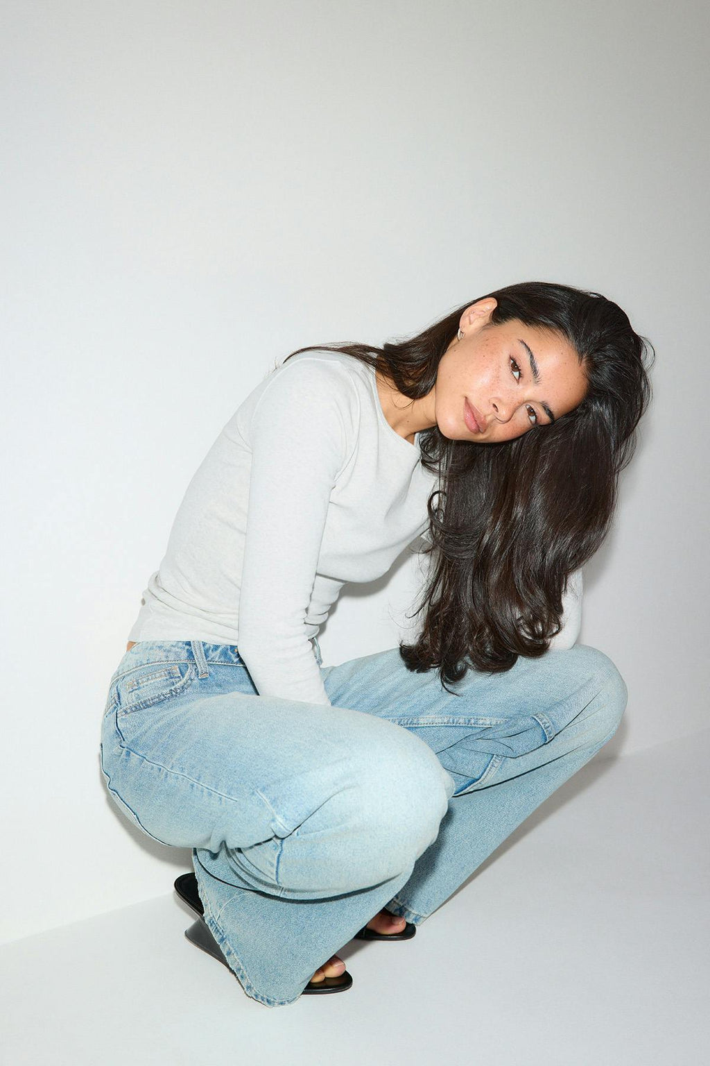 Tight fit long sleeve top