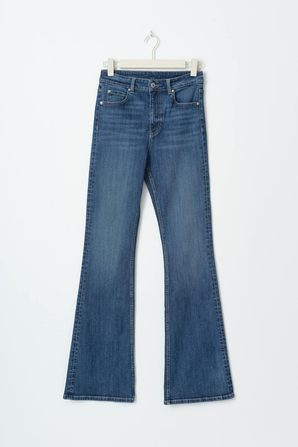 High bootcut jeans