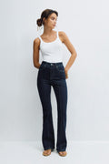 High bootcut jeans