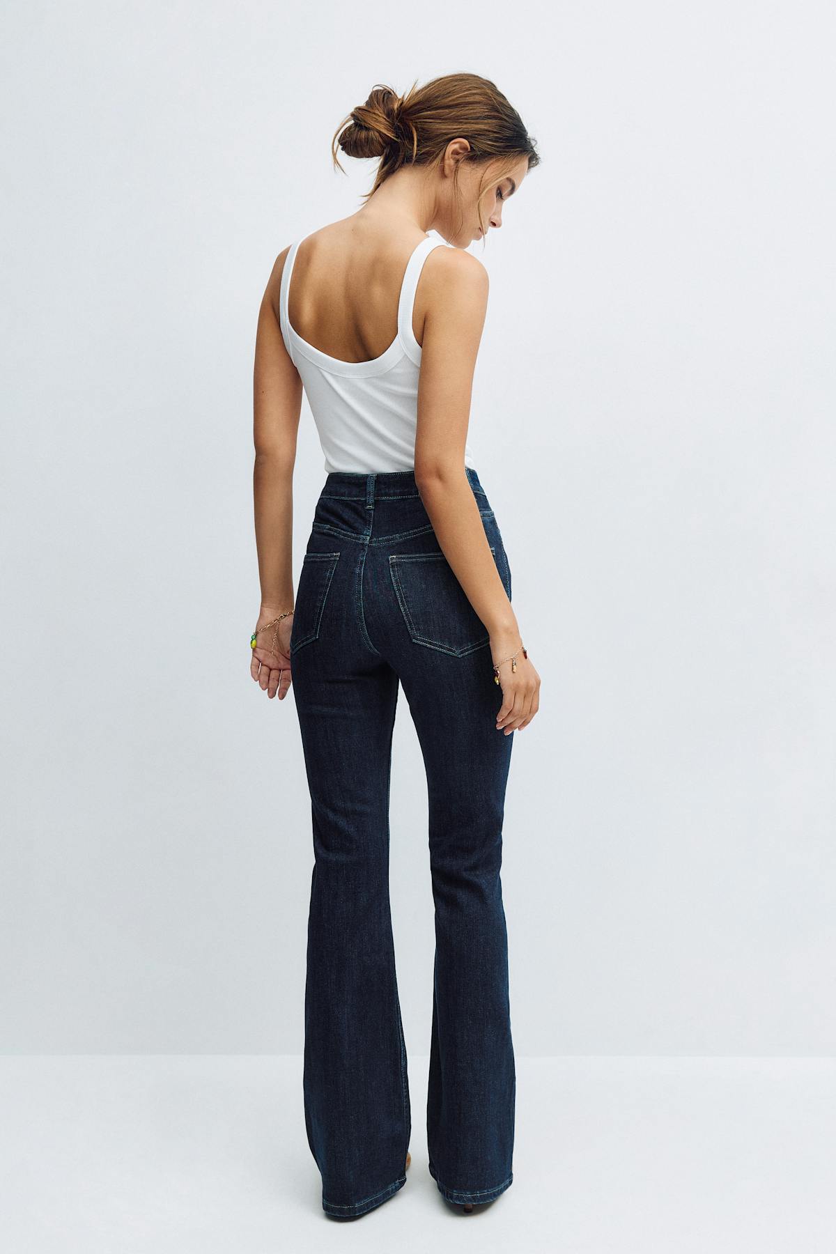 High bootcut jeans