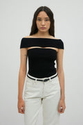 Off shoulder knit top