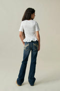 Sparkle low flare jeans