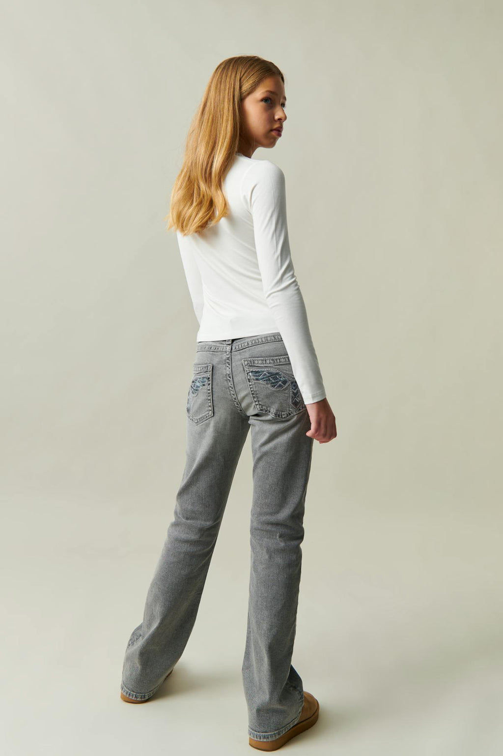 Sparkle low flare jeans