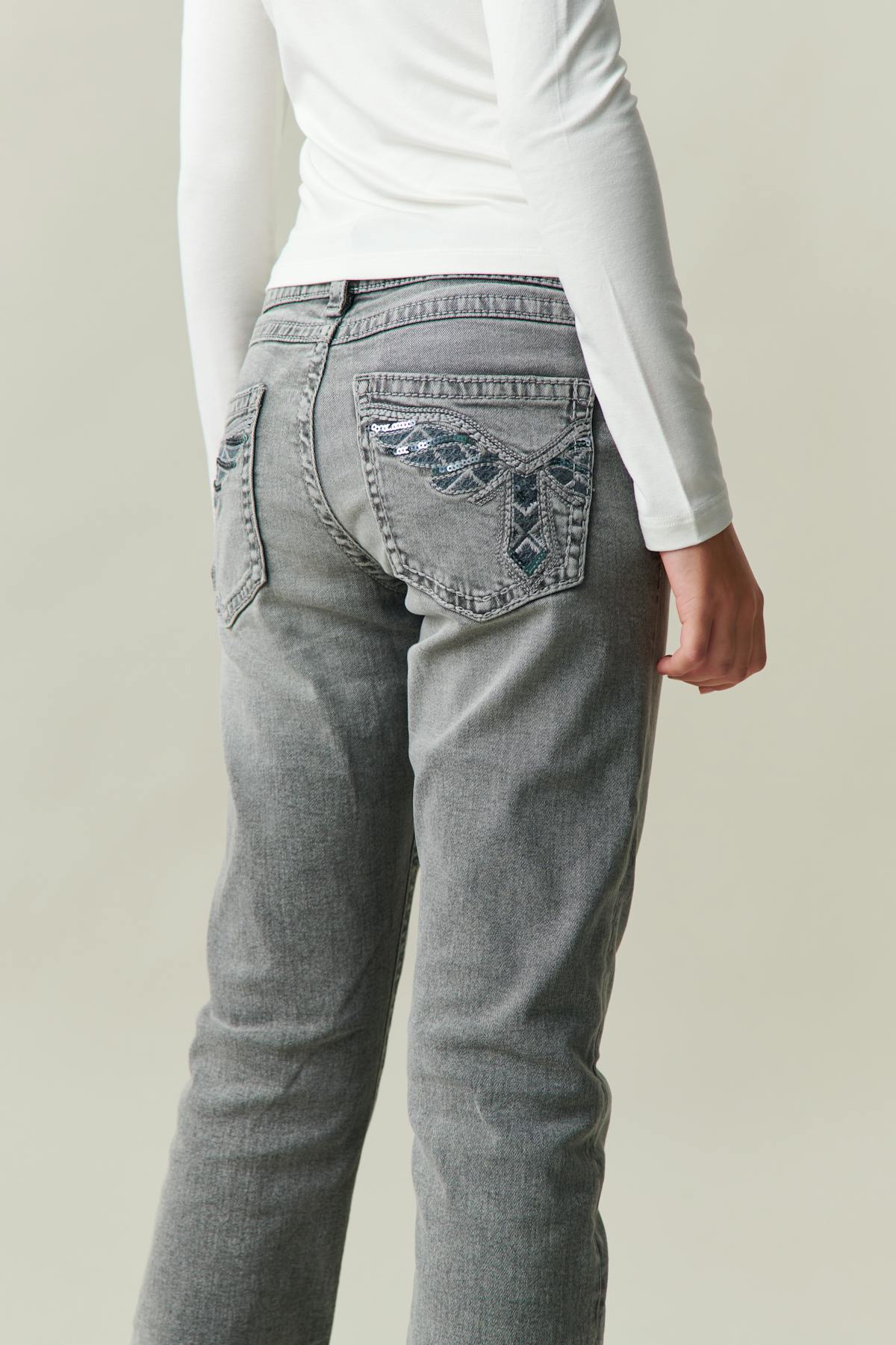 Sparkle low flare jeans