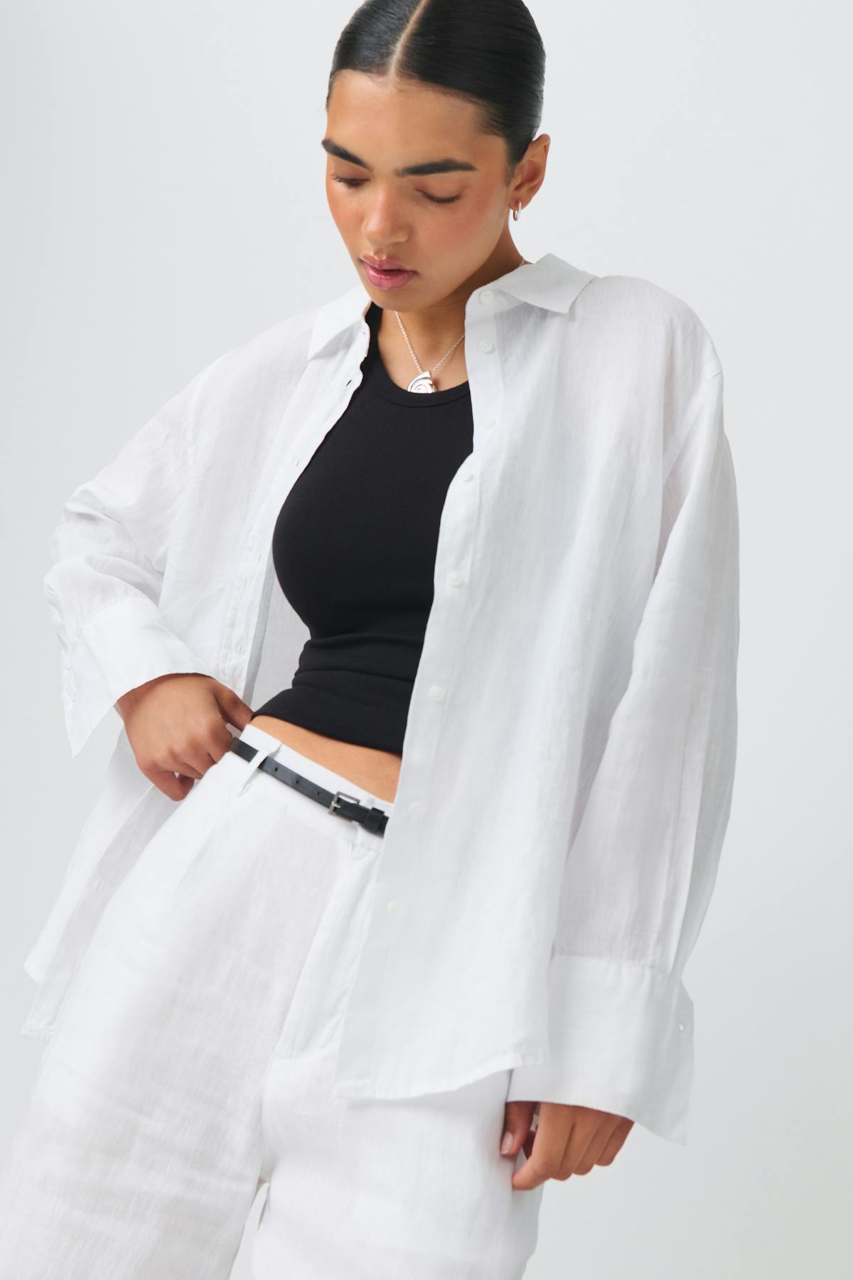 Linen blend shirt