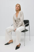 Shaped knitted cardigan