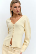 Shaped knitted cardigan