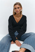 Shaped knitted cardigan