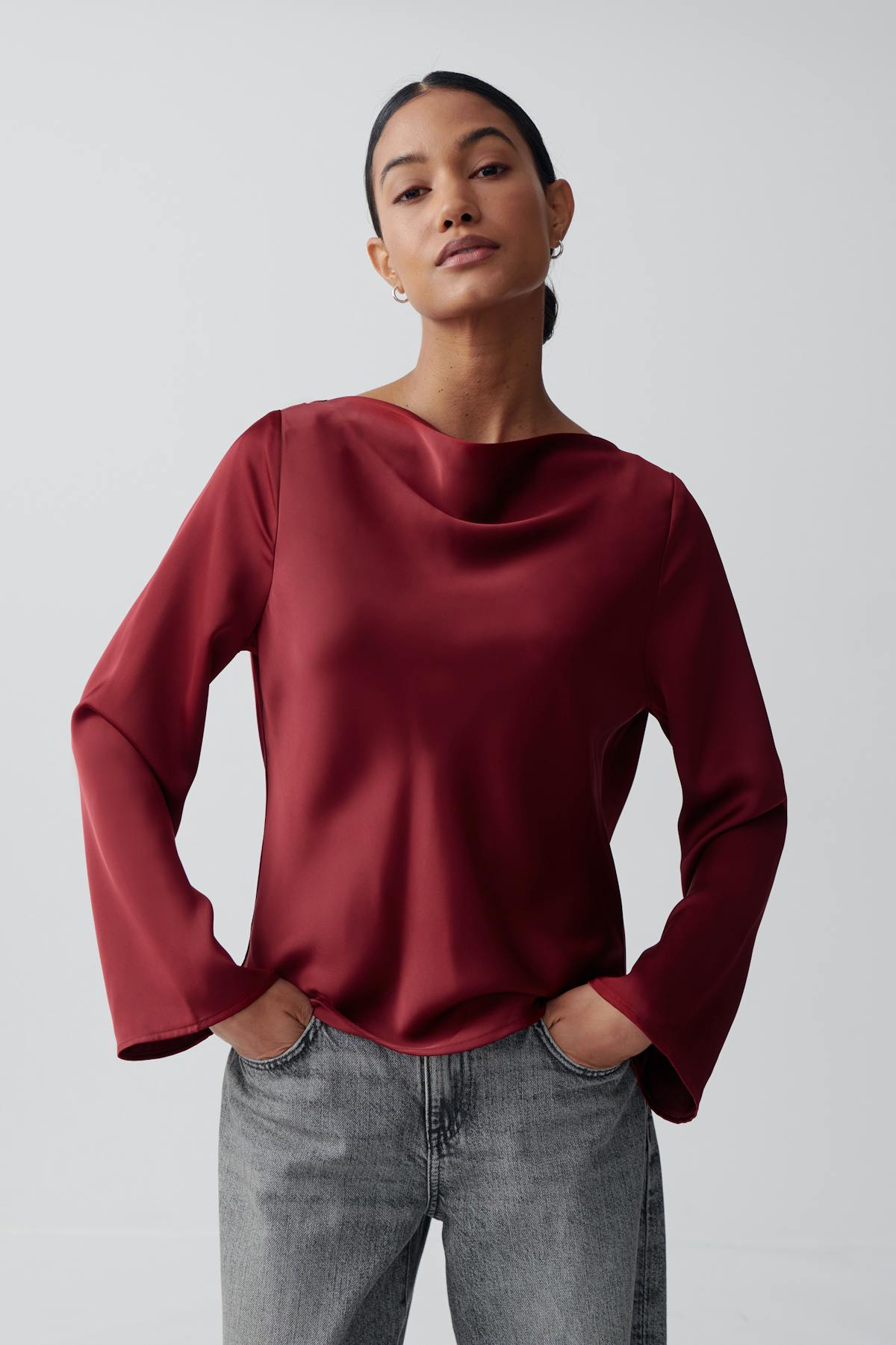 Draped blouse