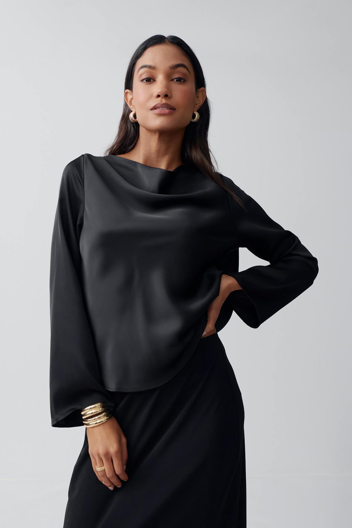 Draped blouse