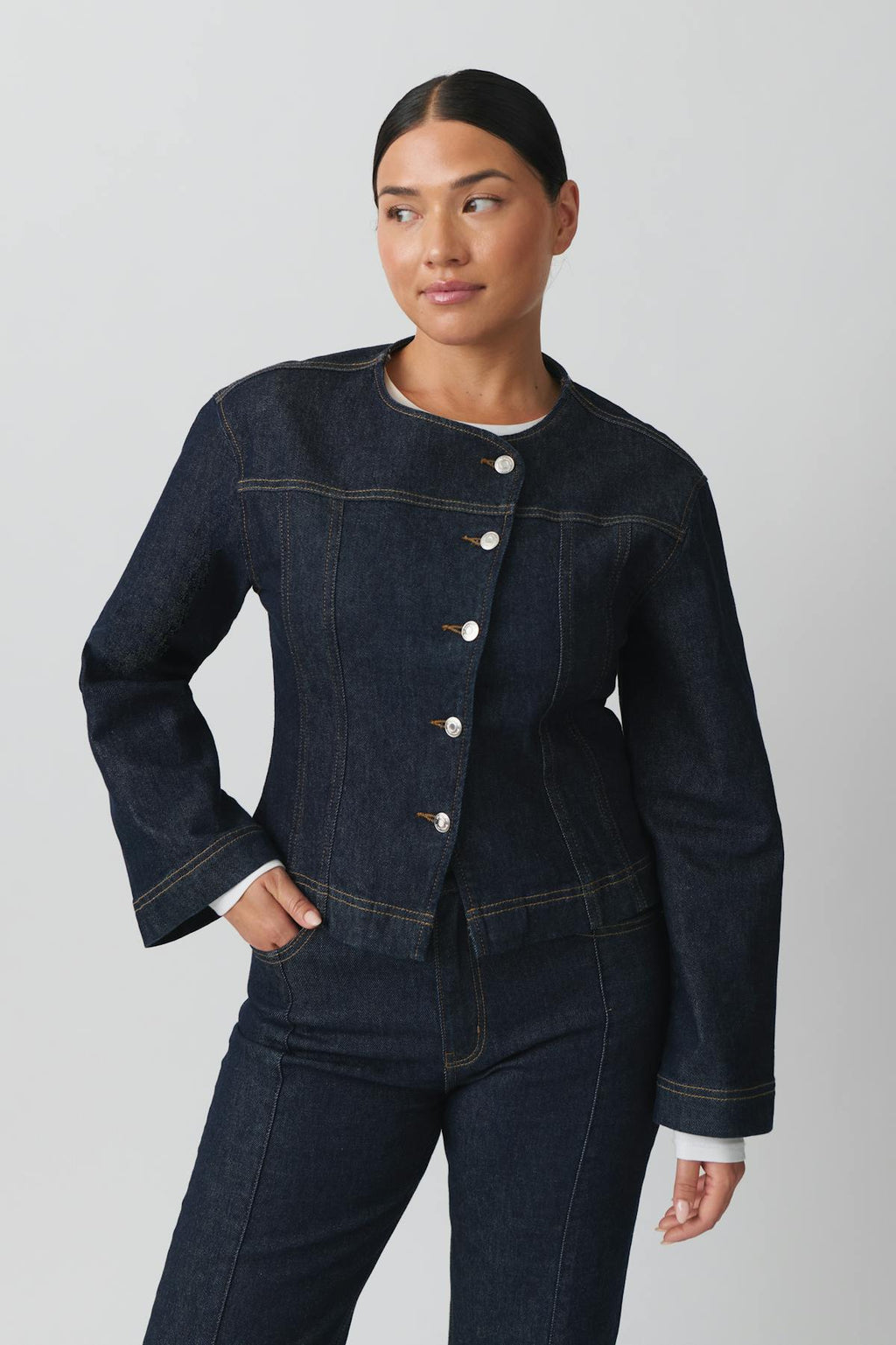 Tailored denim jacket
