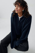 Knitted collar sweater