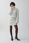Knitted cable skirt