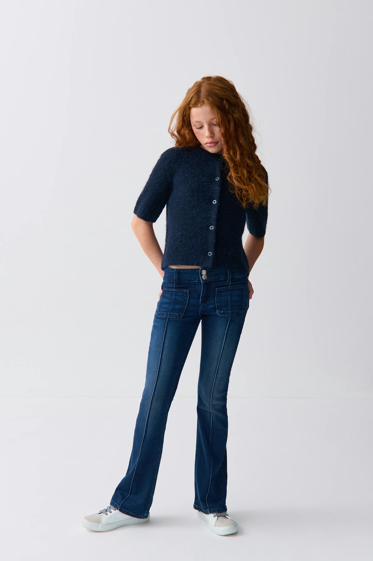 Y short sleeve cardigan