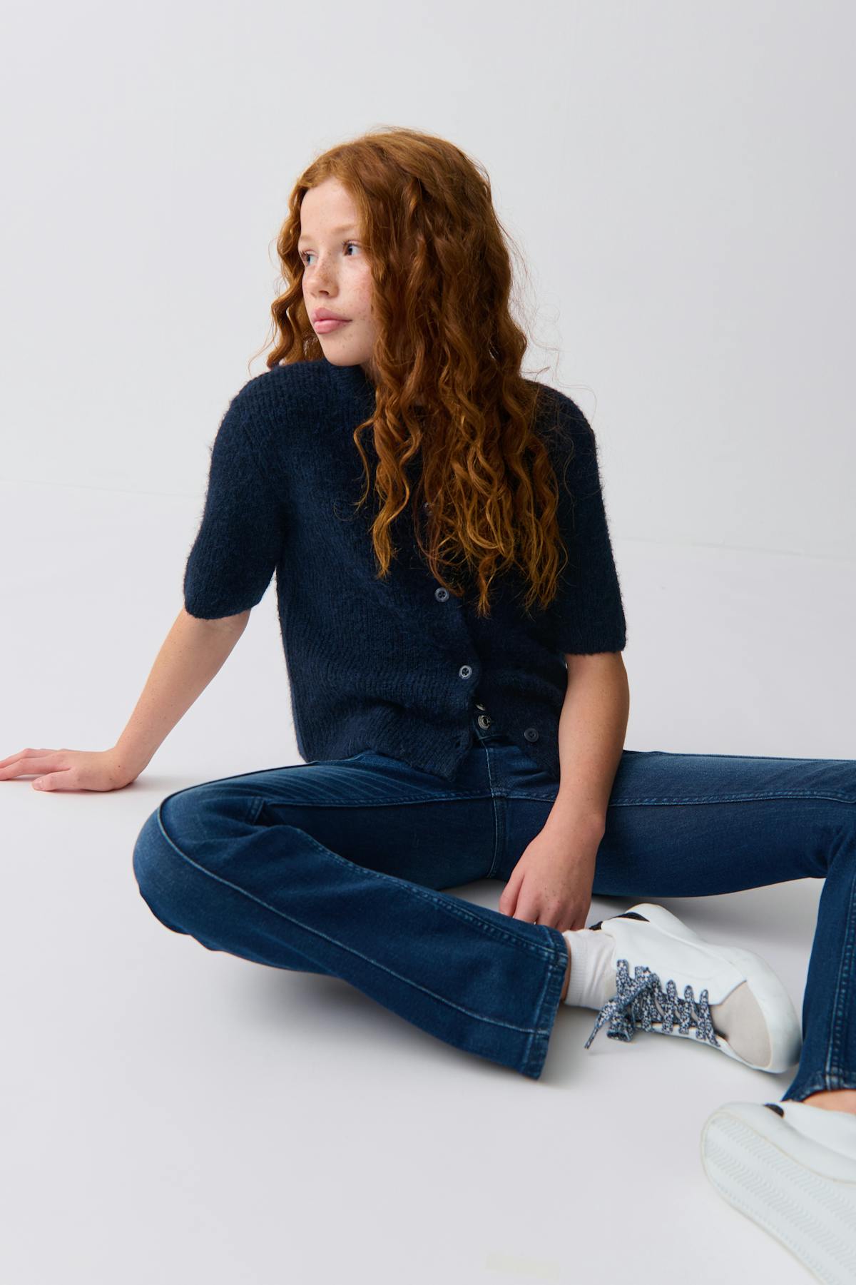 Y short sleeve cardigan