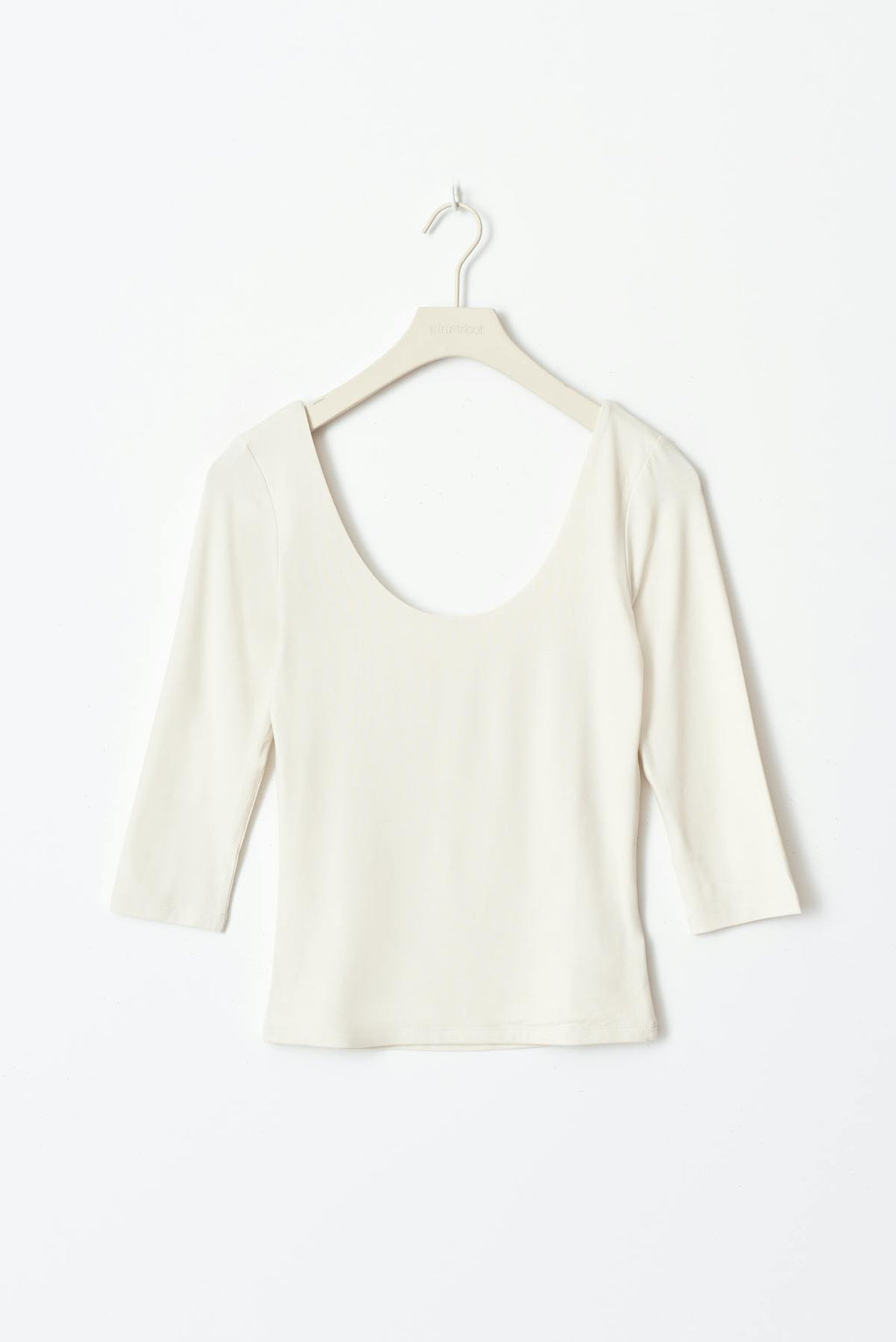 Soft touch scoop neck top