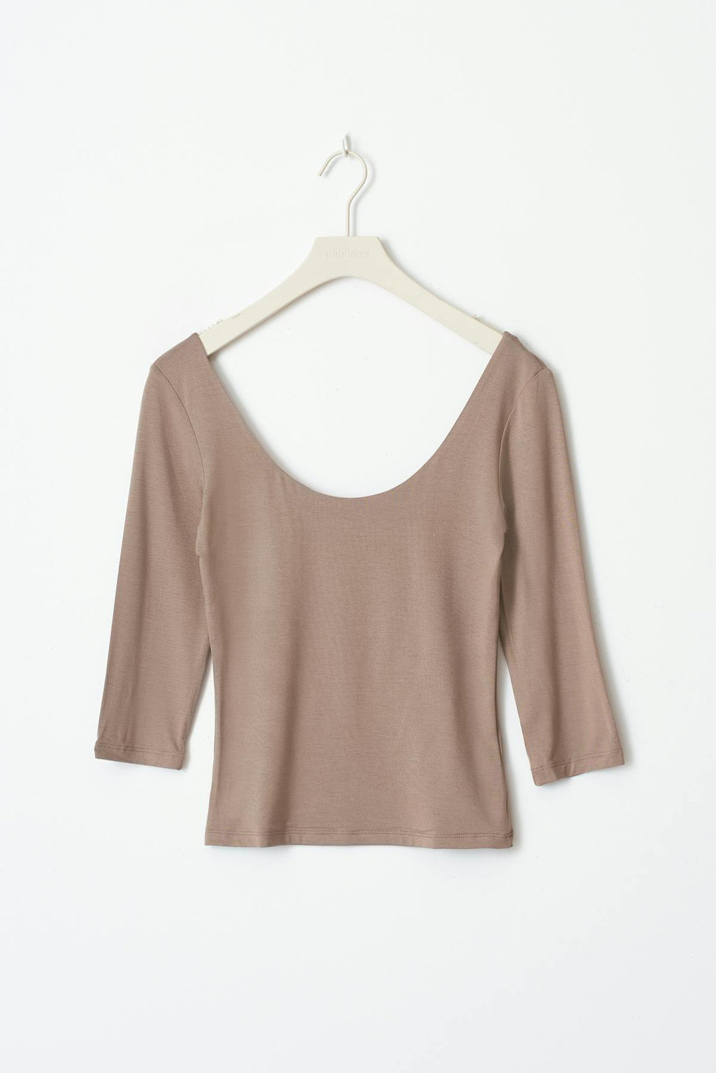 Soft touch scoop neck top