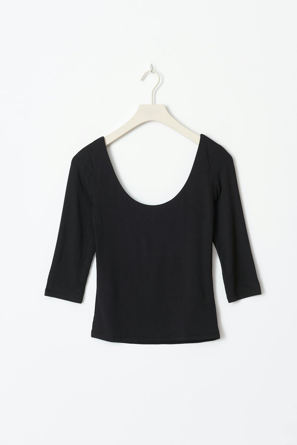 Soft touch scoop neck top
