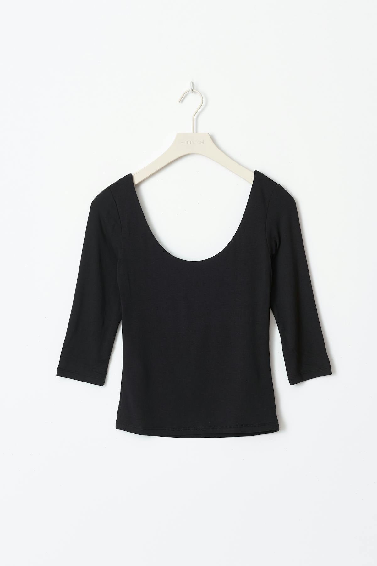 Soft touch scoop neck top