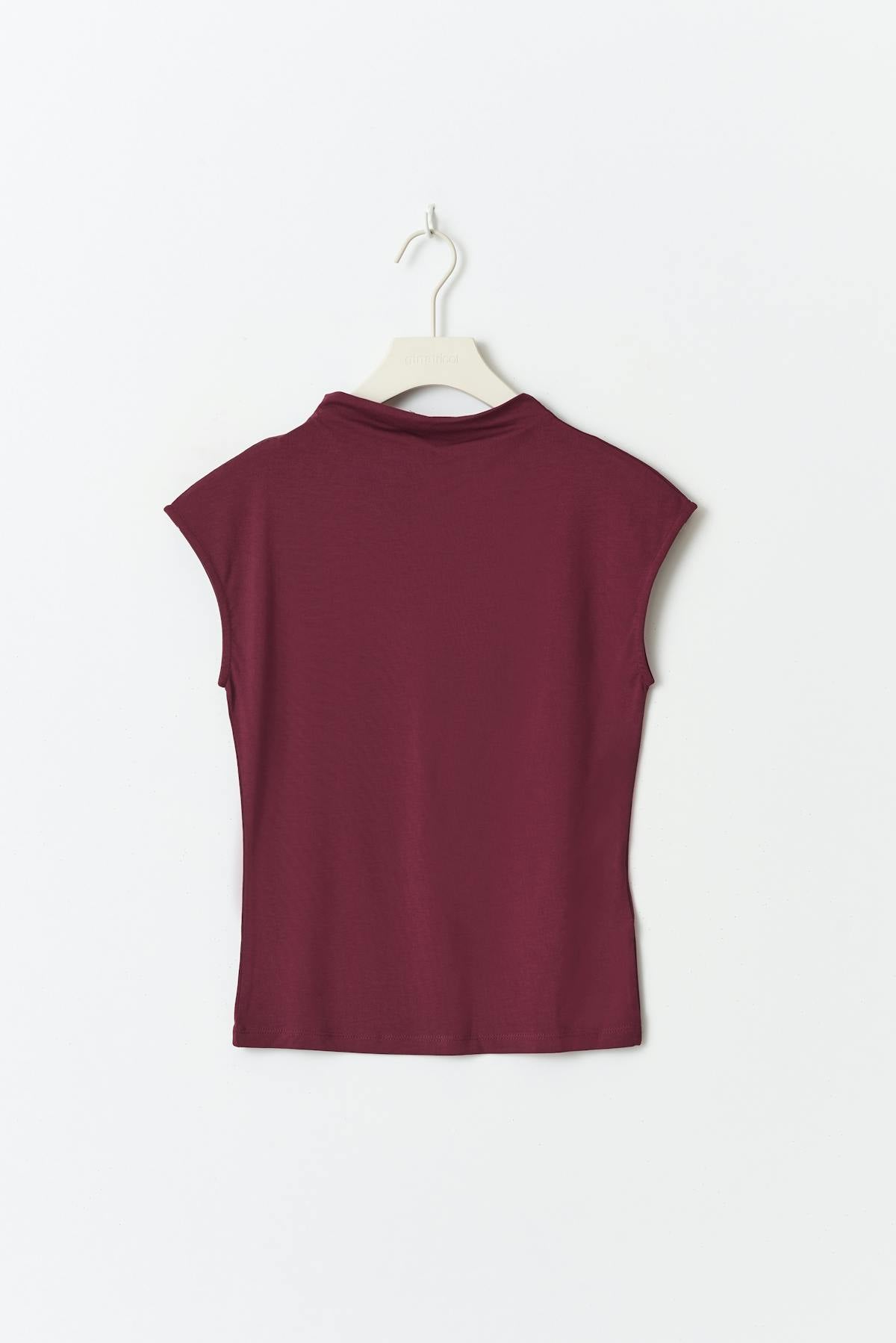 soft touch funnel neck top