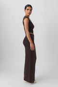 soft touch folded maxi skirt