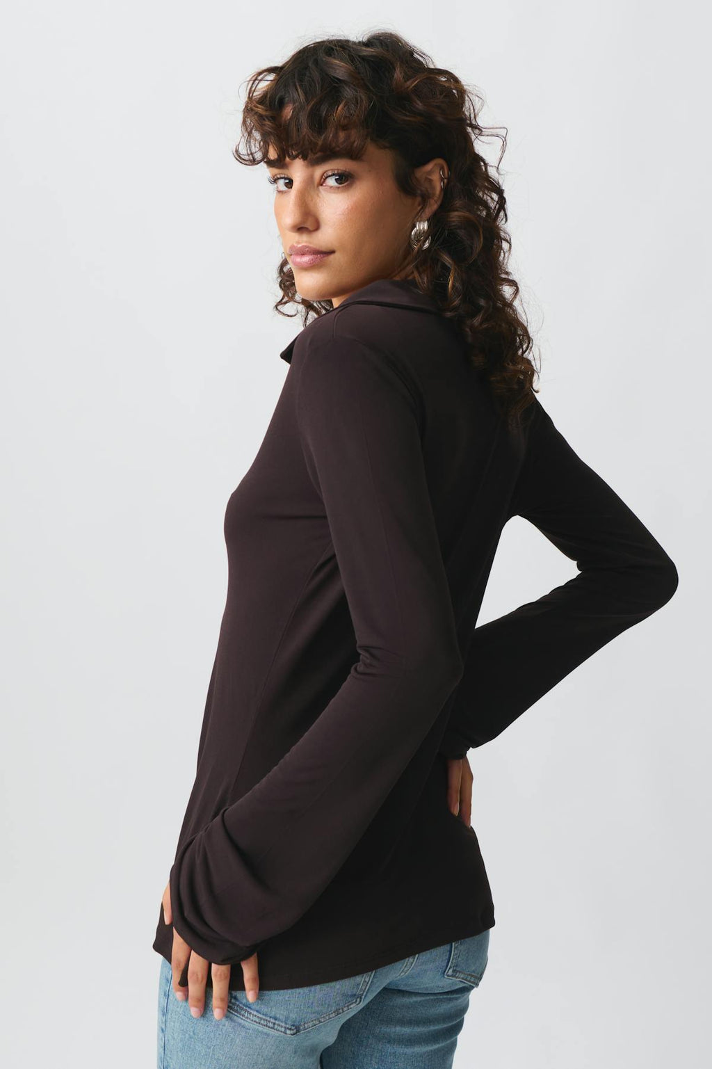 Tie front jersey shirt