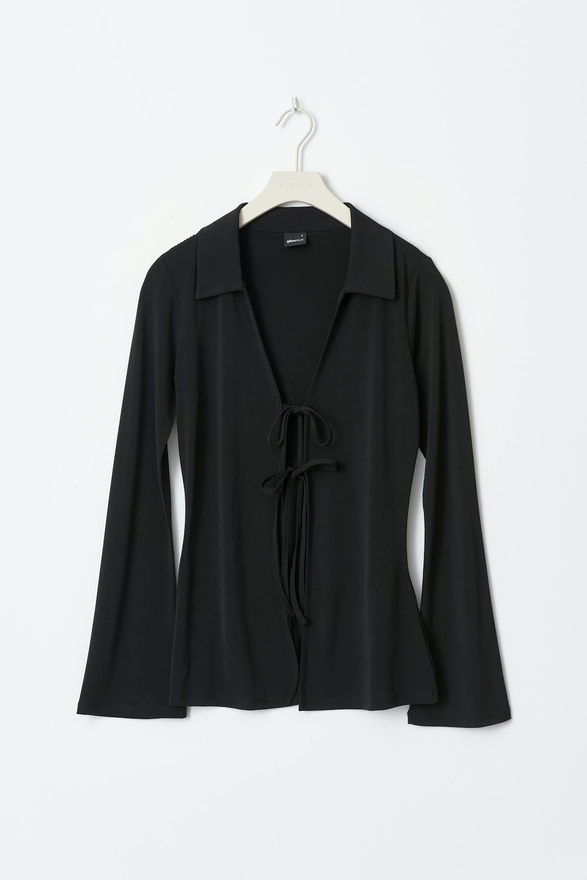 Tie front jersey shirt