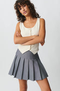 Pleated mini skirt