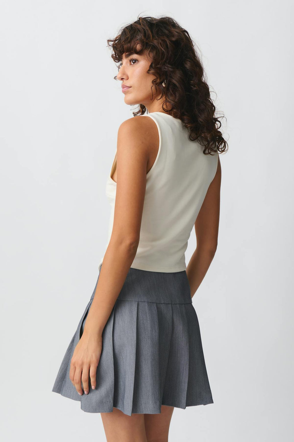 Pleated mini skirt