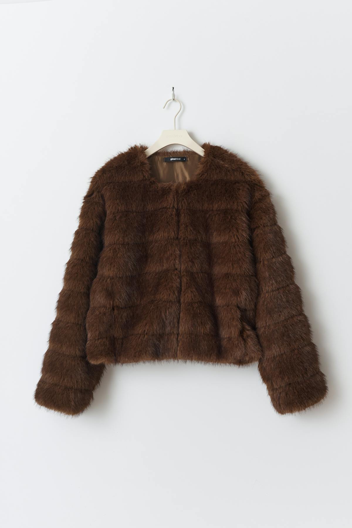 Faux fur short jacket