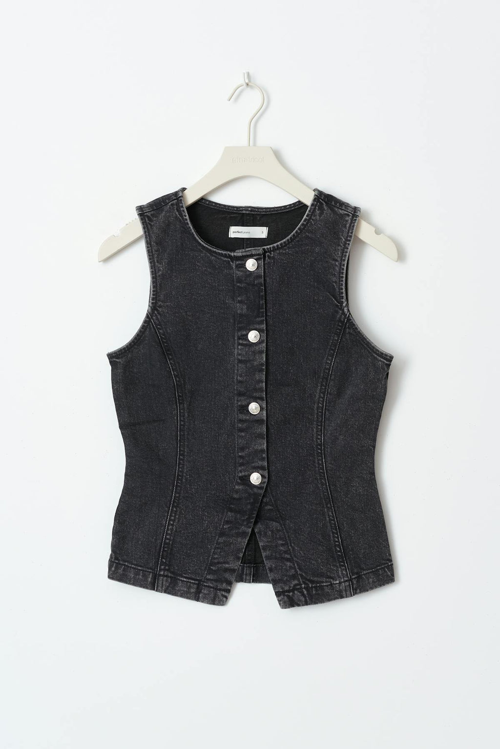 Tailored denim vest