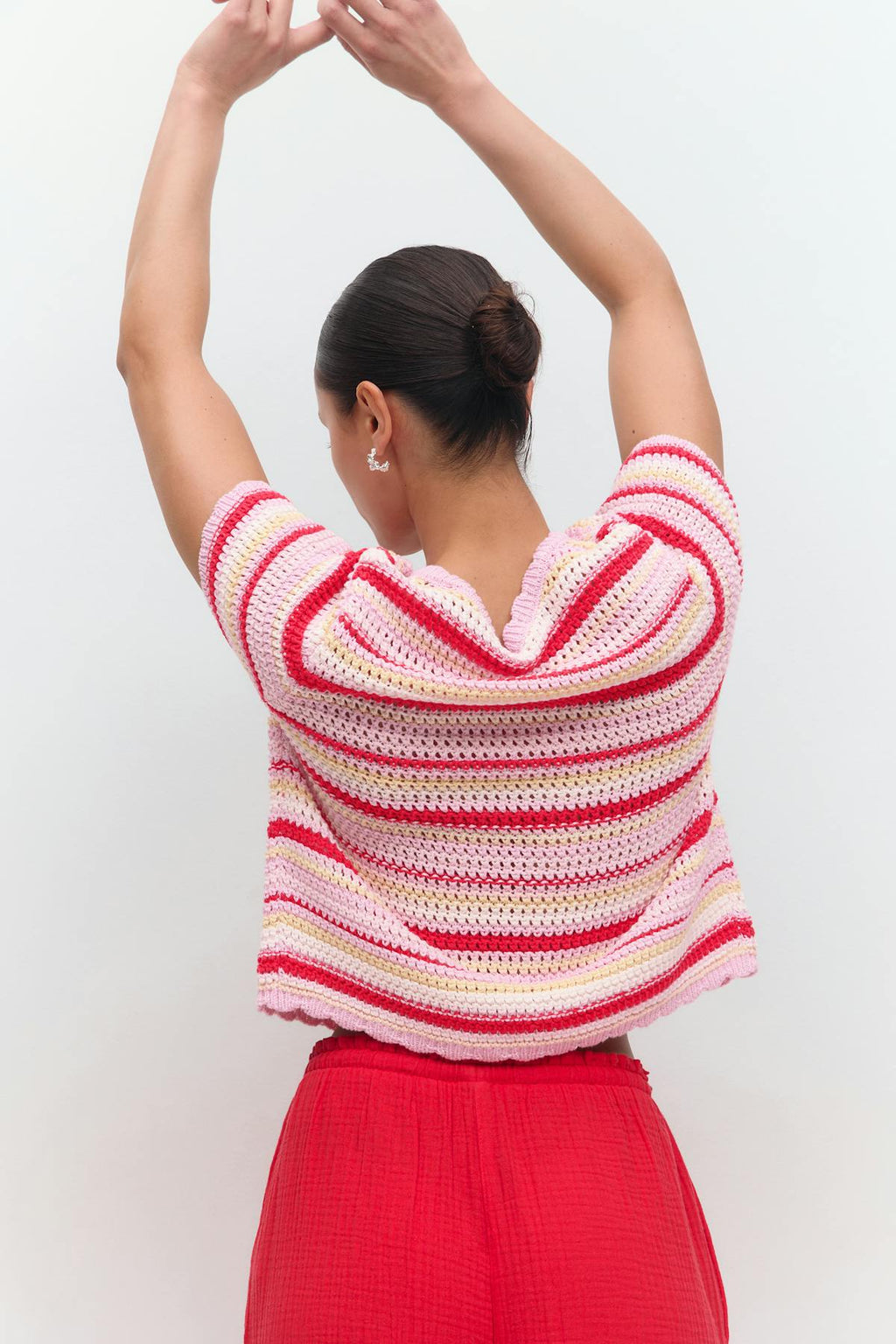 Knitted crochet cardigan