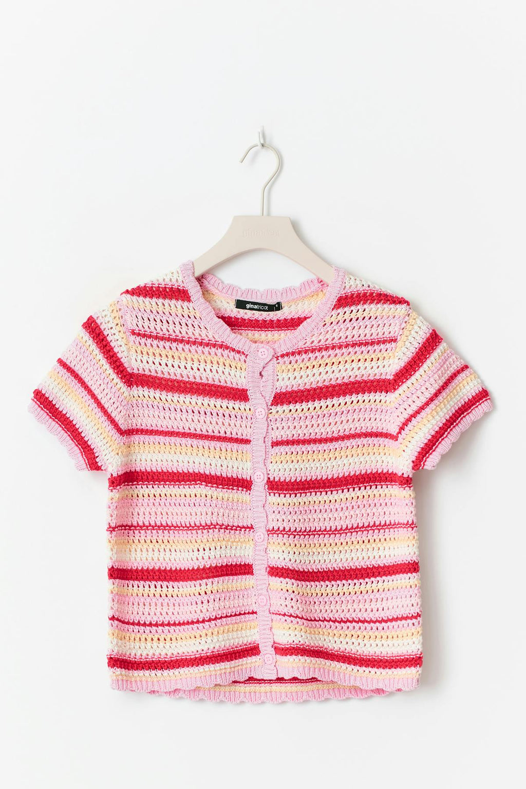 Knitted crochet cardigan