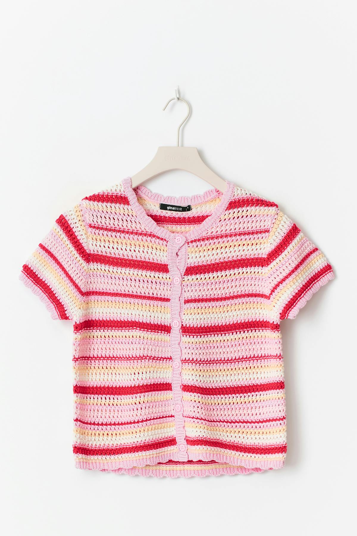 Knitted crochet cardigan