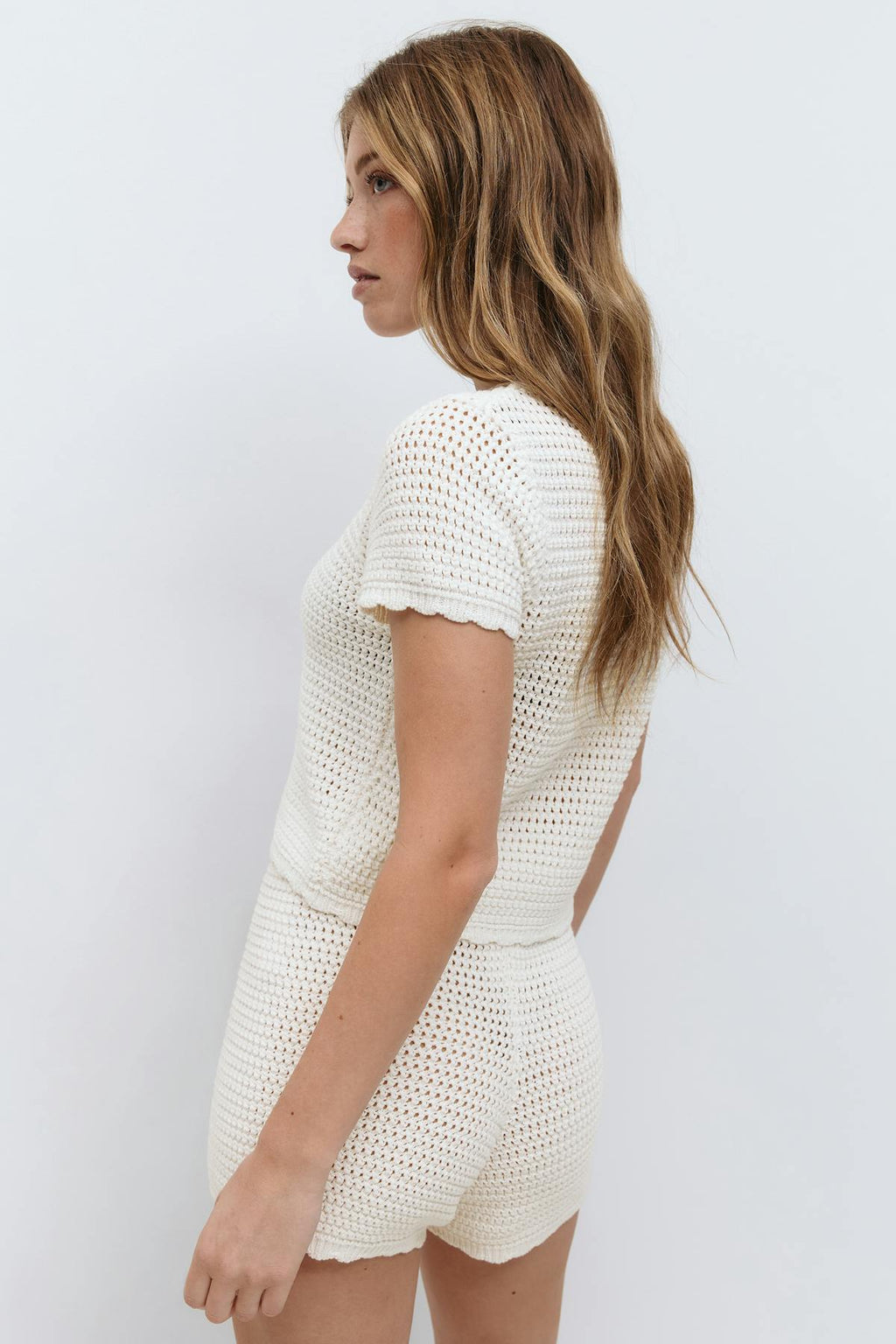 Knitted crochet cardigan
