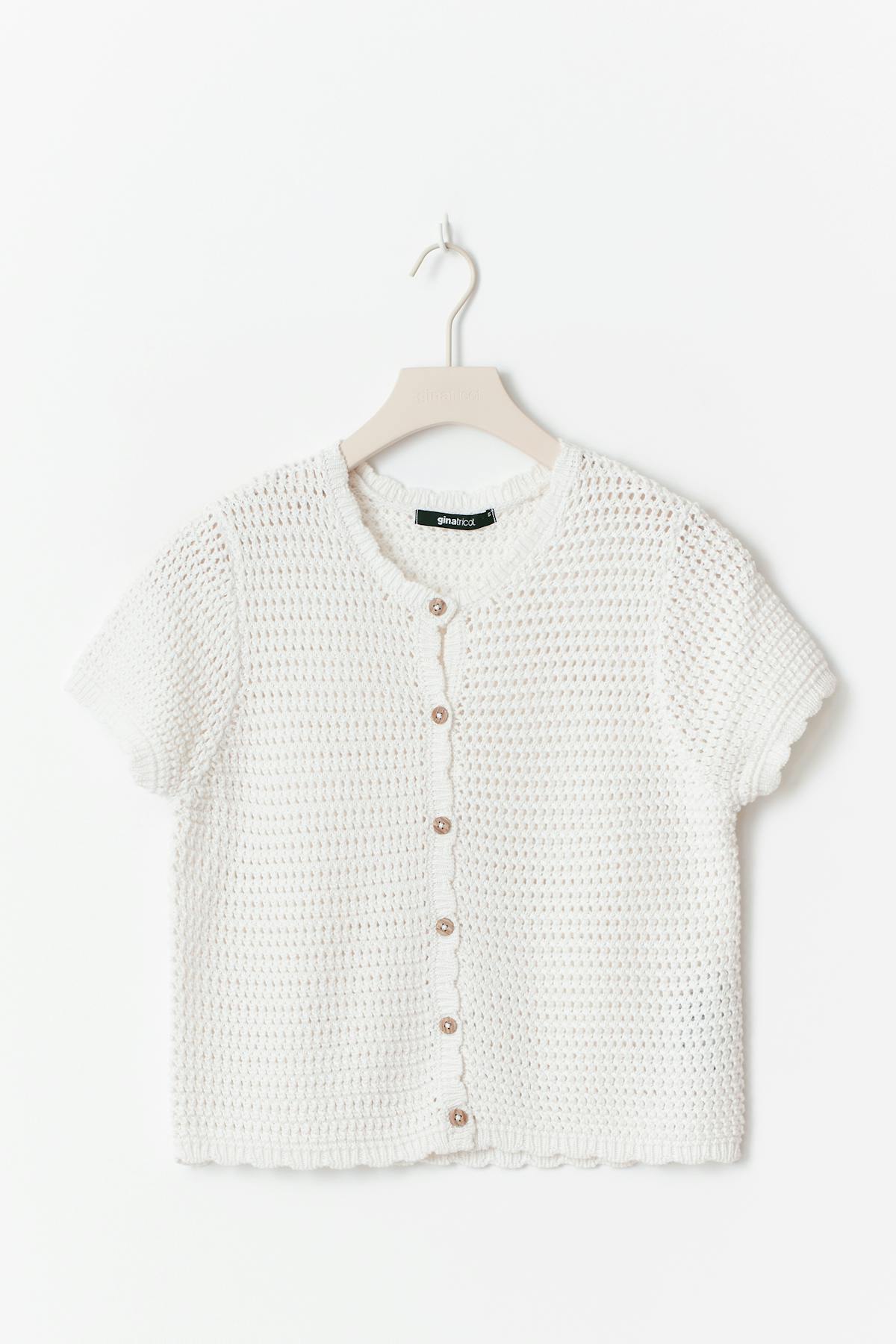 Knitted crochet cardigan