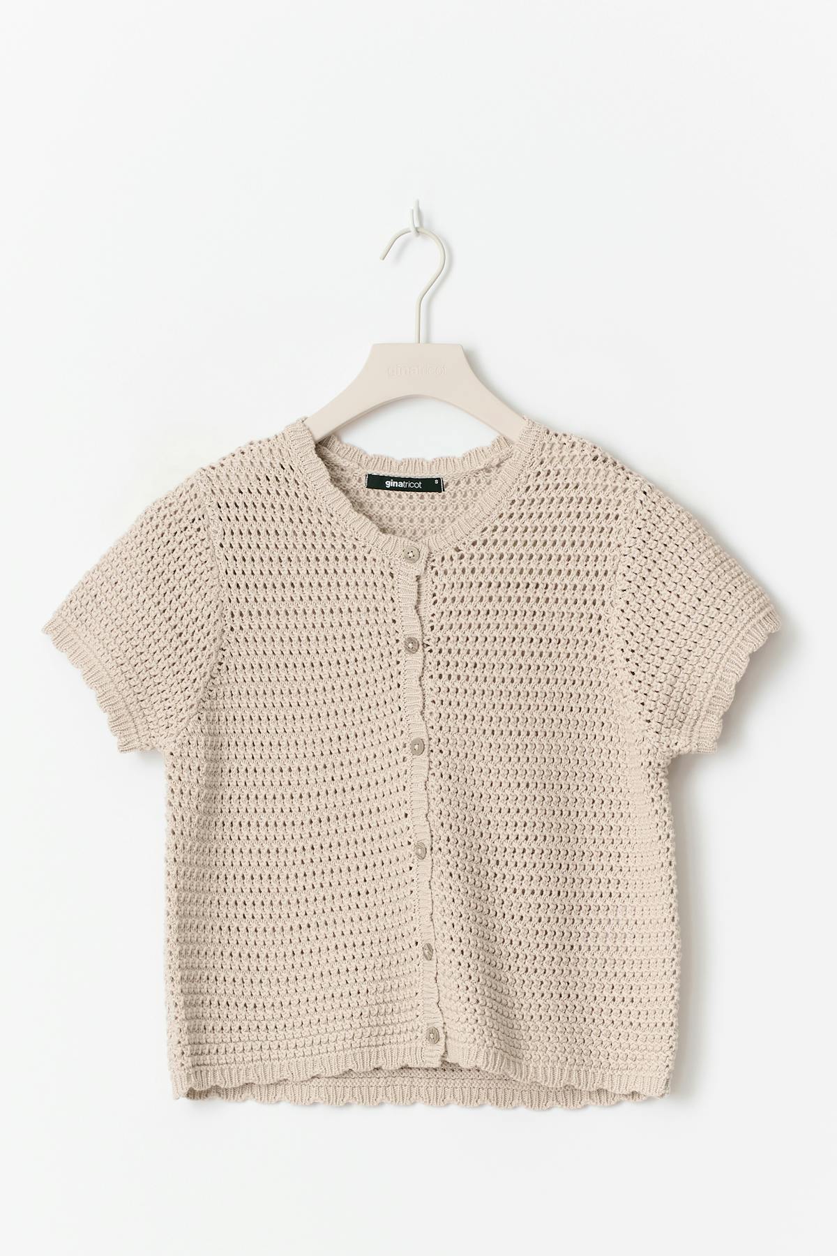 Knitted crochet cardigan