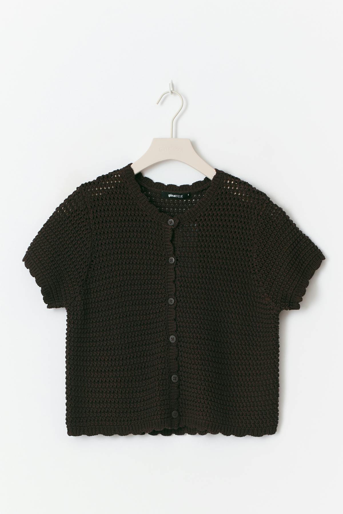 Knitted crochet cardigan
