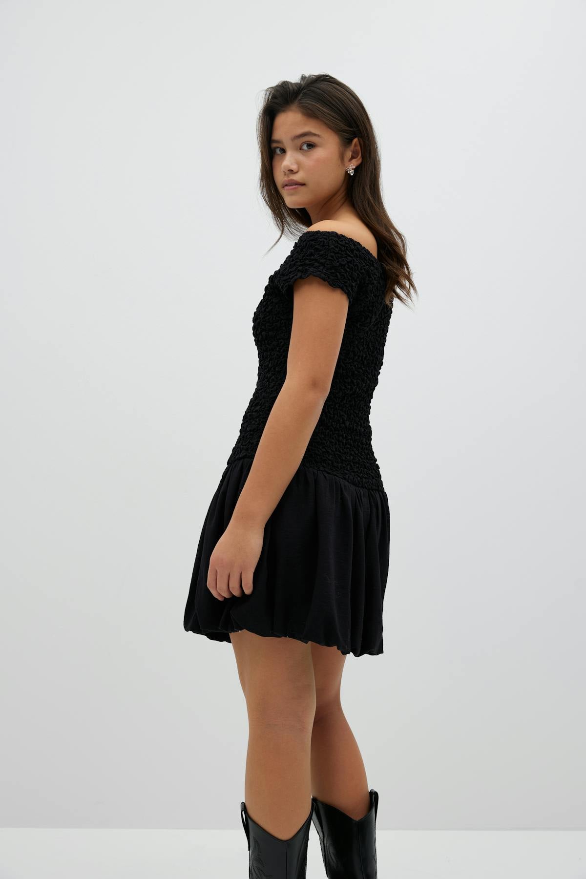 Y balloon tube dress